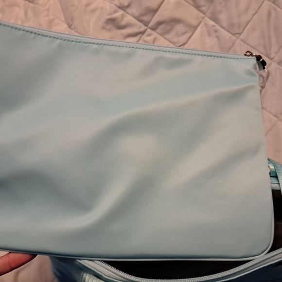 Kate Spade Mel Nylon PACKABLE Tote Aqua Pool Blue - Picture 5 of 13